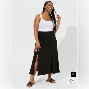 TORRID Maxi jersey double side slit skirt plus size NWT